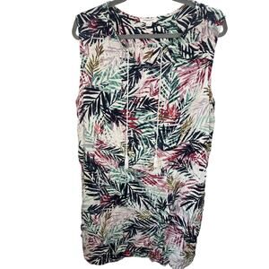 BeachLunchLounge Palm Print Sleeveless Dress XL